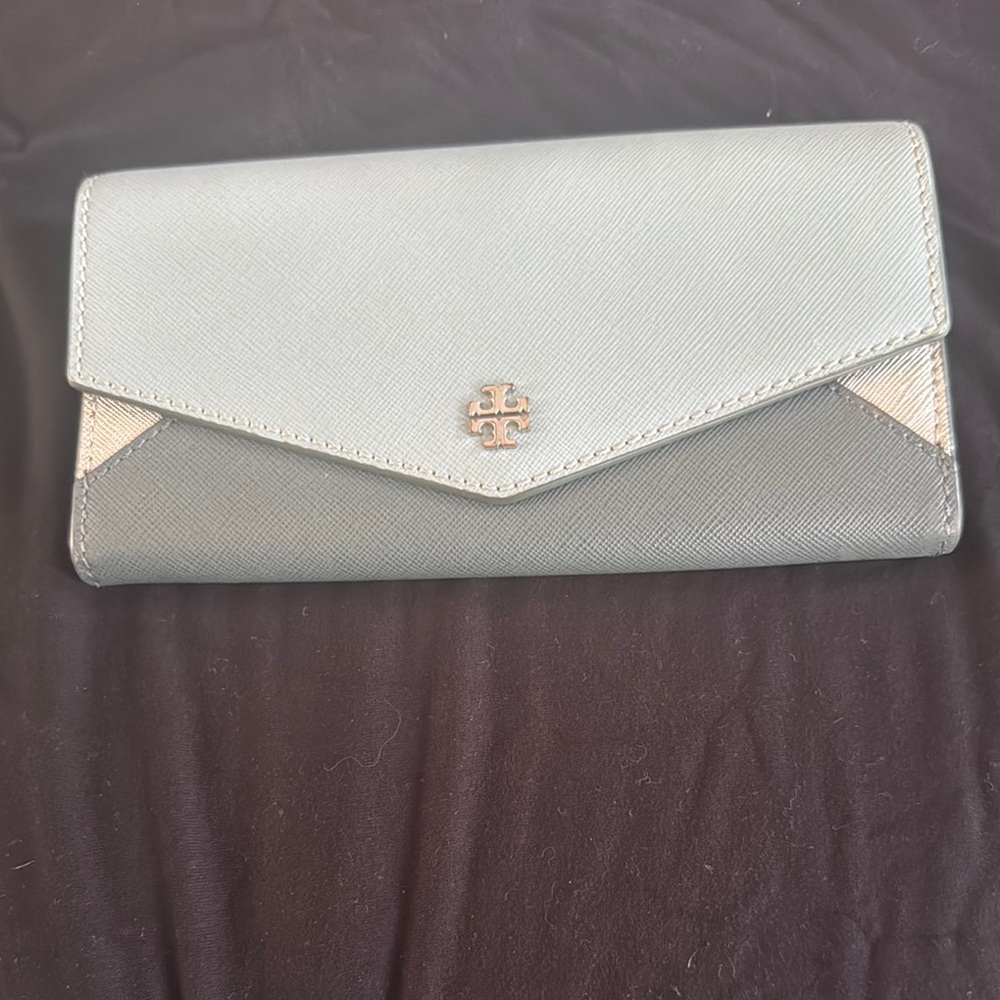 Tory Burch Gray and Cream Women's Clutch
